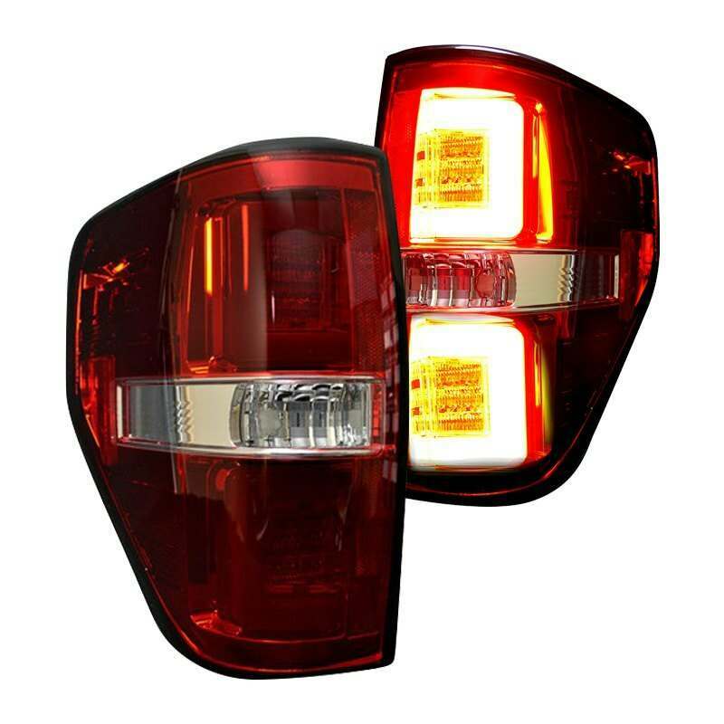 Recon Ford F150 & RAPTOR 09-14 OLED TAIL LIGHTS - Red Lens - 264368RD