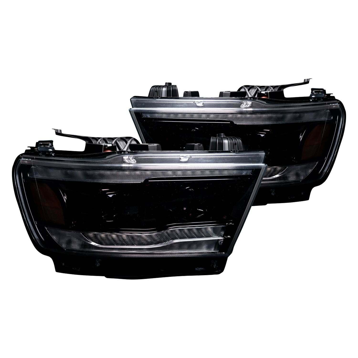 Recon Dodge RAM 19-21 1500 5th GEN Body Style w/ OEM Halogen & Standard Reflector Housing - 264376BKCS