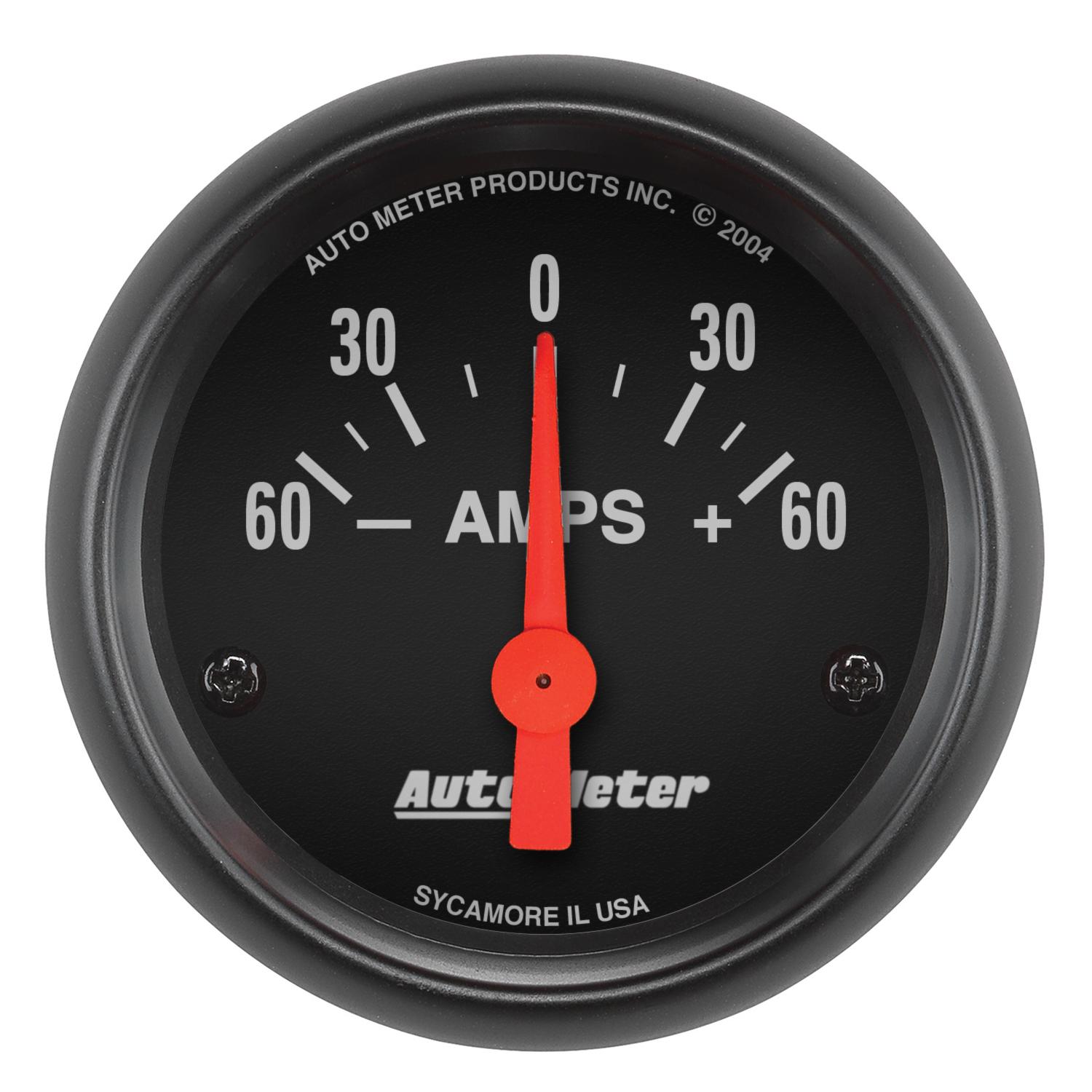 Auto Meter 2-1/16" AMMETER, 60-0-60 AMPS, Z-SERIES - 2644