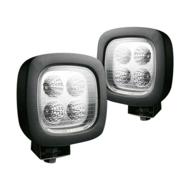 Recon 1800 Lumen LED Driving / Utility Light Kit w/ Square Shaped Housing - 264502CL