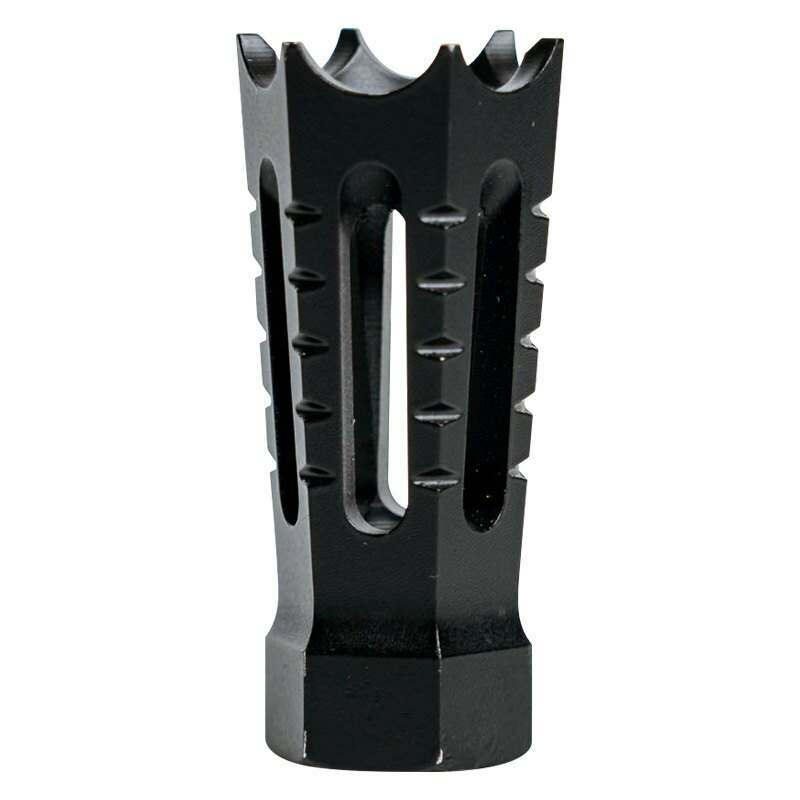 Recon Interchangeable Flared & Spiked Door Breacher Design Rifle Barrel Antenna Tip Flash Hider - 264CBBK103