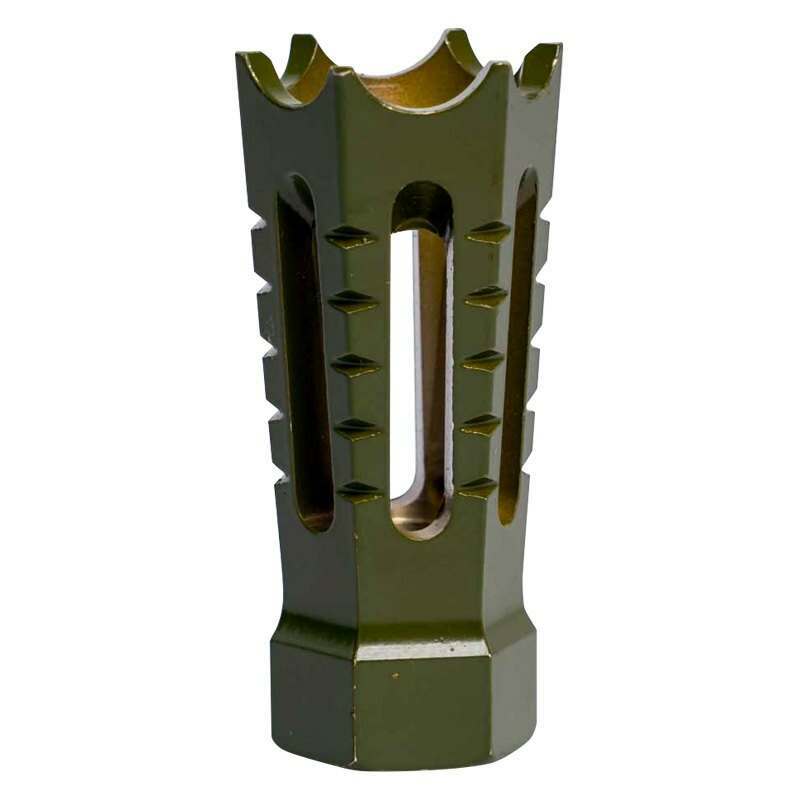 Recon Interchangeable Flared & Spiked Door Breacher Design Rifle Barrel Antenna Tip Flash Hider - 264CBGR103