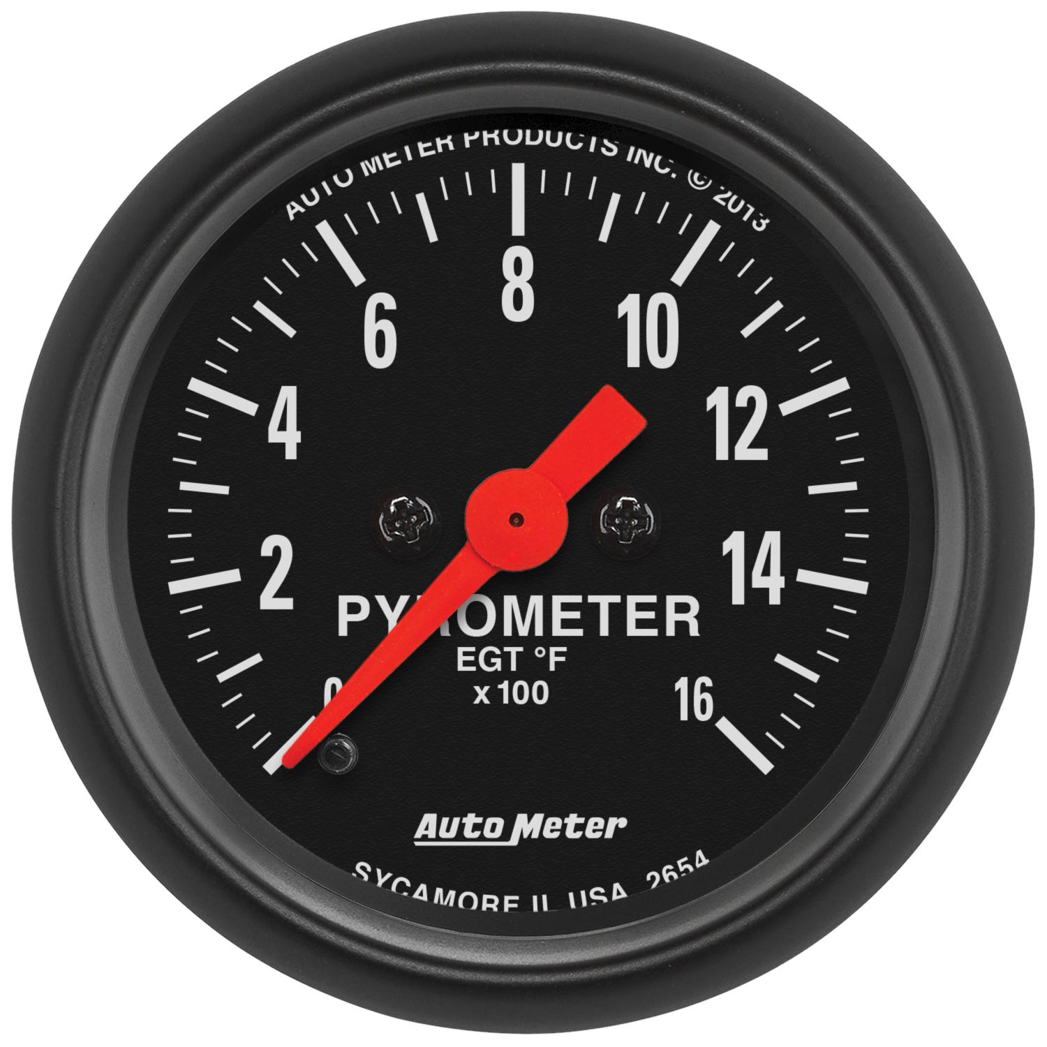Auto Meter 2-1/16" PYROMETER, 0-1600 °F, Z-SERIES - 2654
