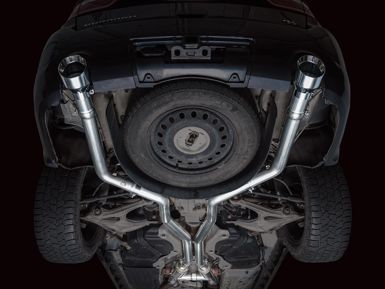 AWE Track Edition Exhaust - Chrome Silver Tips (2011-2024 Dodge Durango 5.7L) - 3020-32575