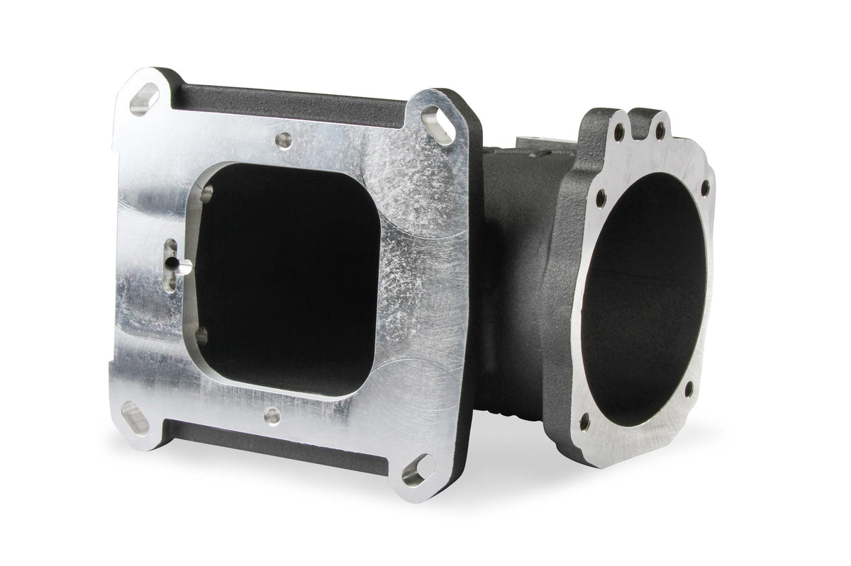 Holley Efi 300-240FBK Intake Elbow, Ford Throttle To 4150, Blk