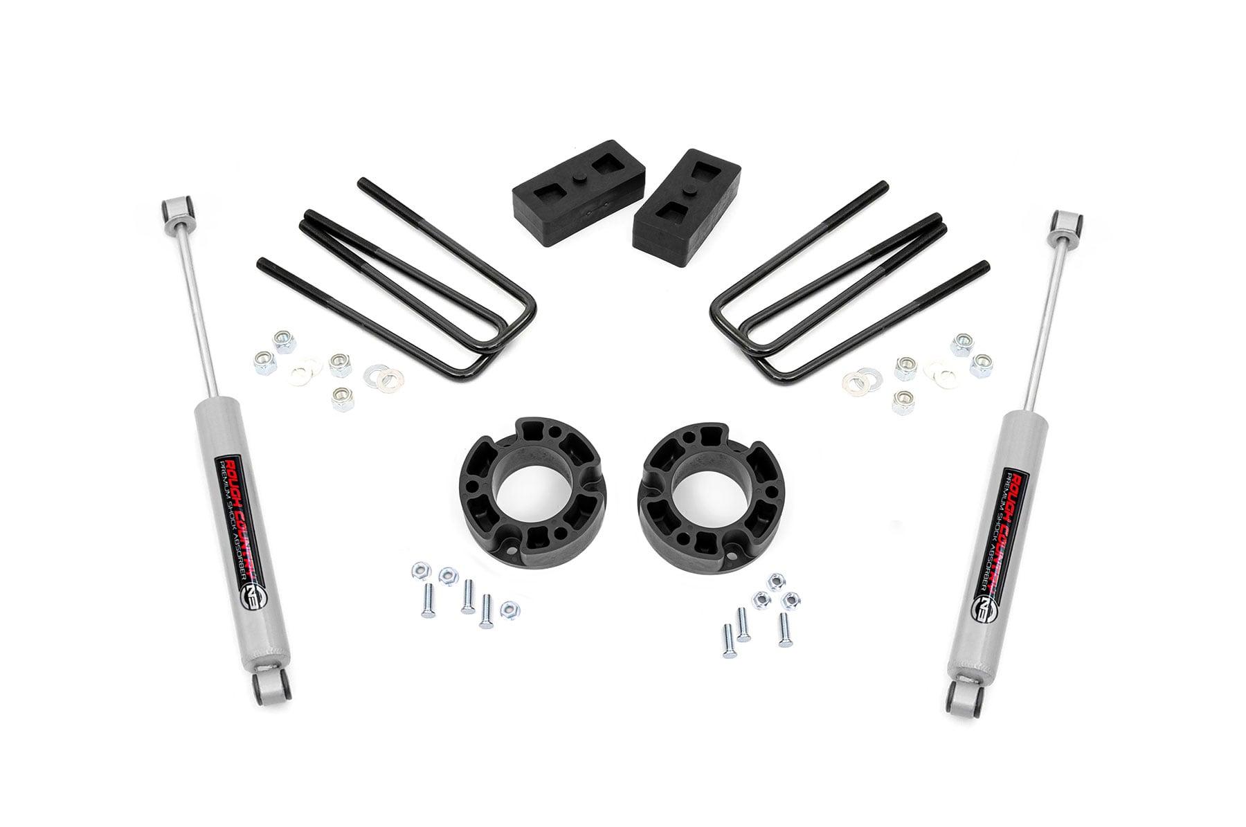 Rough Country 3.5-inch Suspension Lift Kit (Factory Cast Steel Control Arm Models) (2007-2013 Silverado 1500,2007-2013 GMC Sierra 1500) - 26830