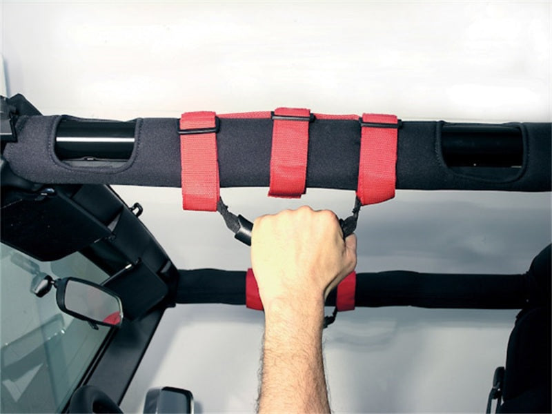 Rugged Ridge Ultimate Grab Handle Kit Red; 55-21 Jeep Cj/Wrangler / 20-21 Gladiator - 13505.03