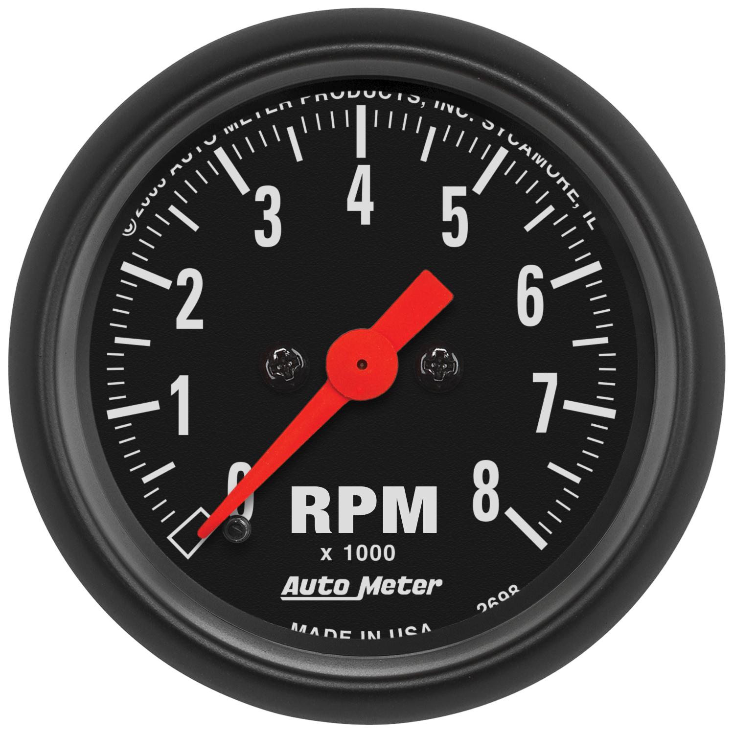 Auto Meter 2-1/16" IN-DASH TACHOMETER, 0-8,000 RPM, Z-SERIES - 2698
