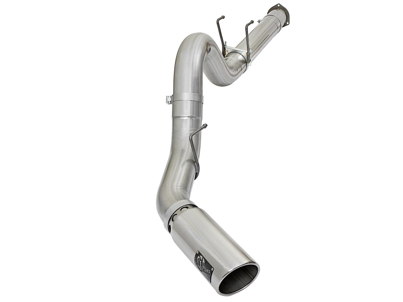 AFE ATLAS 5 IN Aluminized Steel DPF-Back Exhaust System w/Polished Tip (2017-2021 F-250 Super Duty, F-350 Super Duty) - 49-03090-P