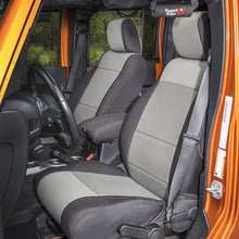 Rugged Ridge Seat Cover Kit Front Neoprene Black/Gray; 11-18 Jeep Wrangler - 13215.09
