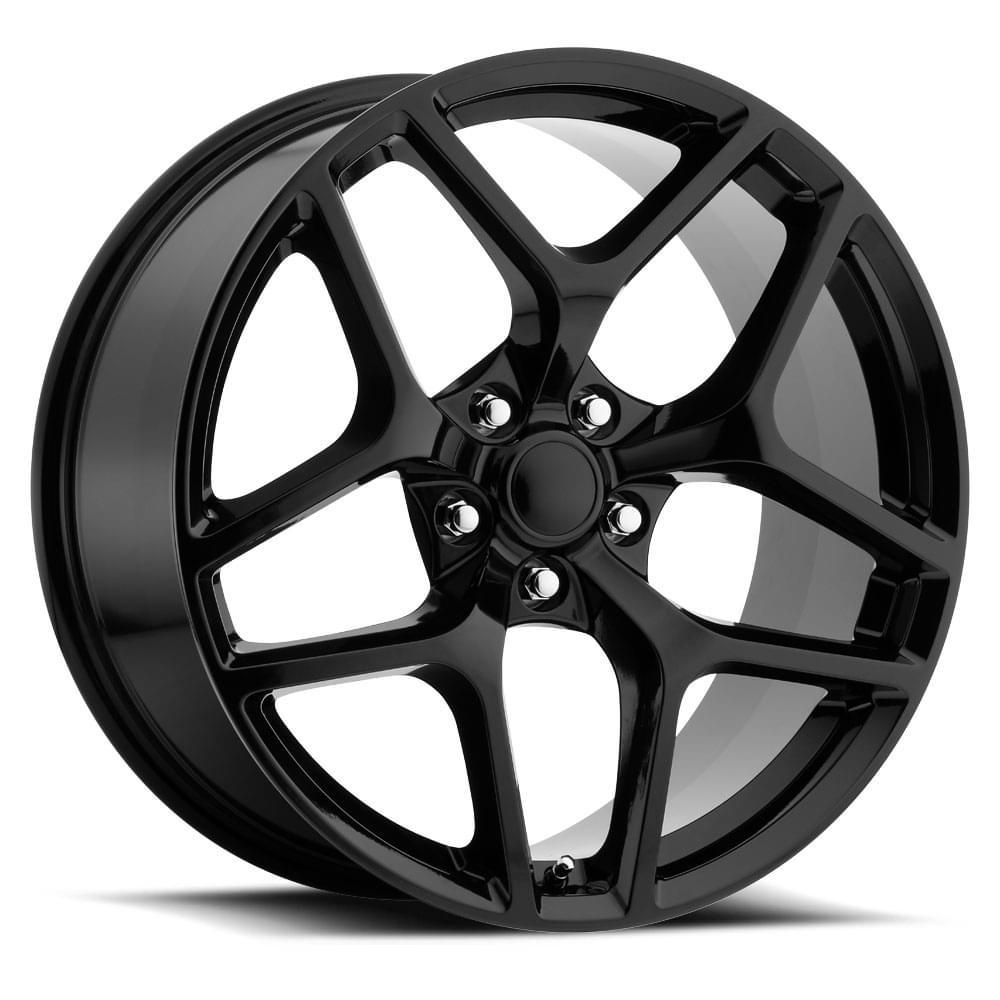 Factory Reproductions FR 27F - Z28 Camaro Replica Flow Form Wheels 20X10 5X120 +35 HB 66.9 Camaro Z28 Flow Form Gloss Black With Cap Factory Reproductions (2010-2024 Camaro) - 27010352002F