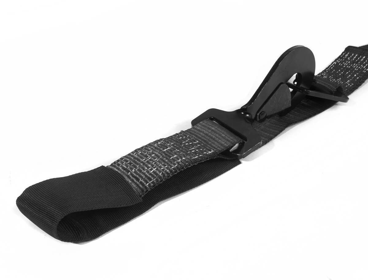 SpeedStrap 2 Inch x 10' Ratchet Tie Down w/ Twisted Snap Hooks and Axle Strap Combo Black - 27011