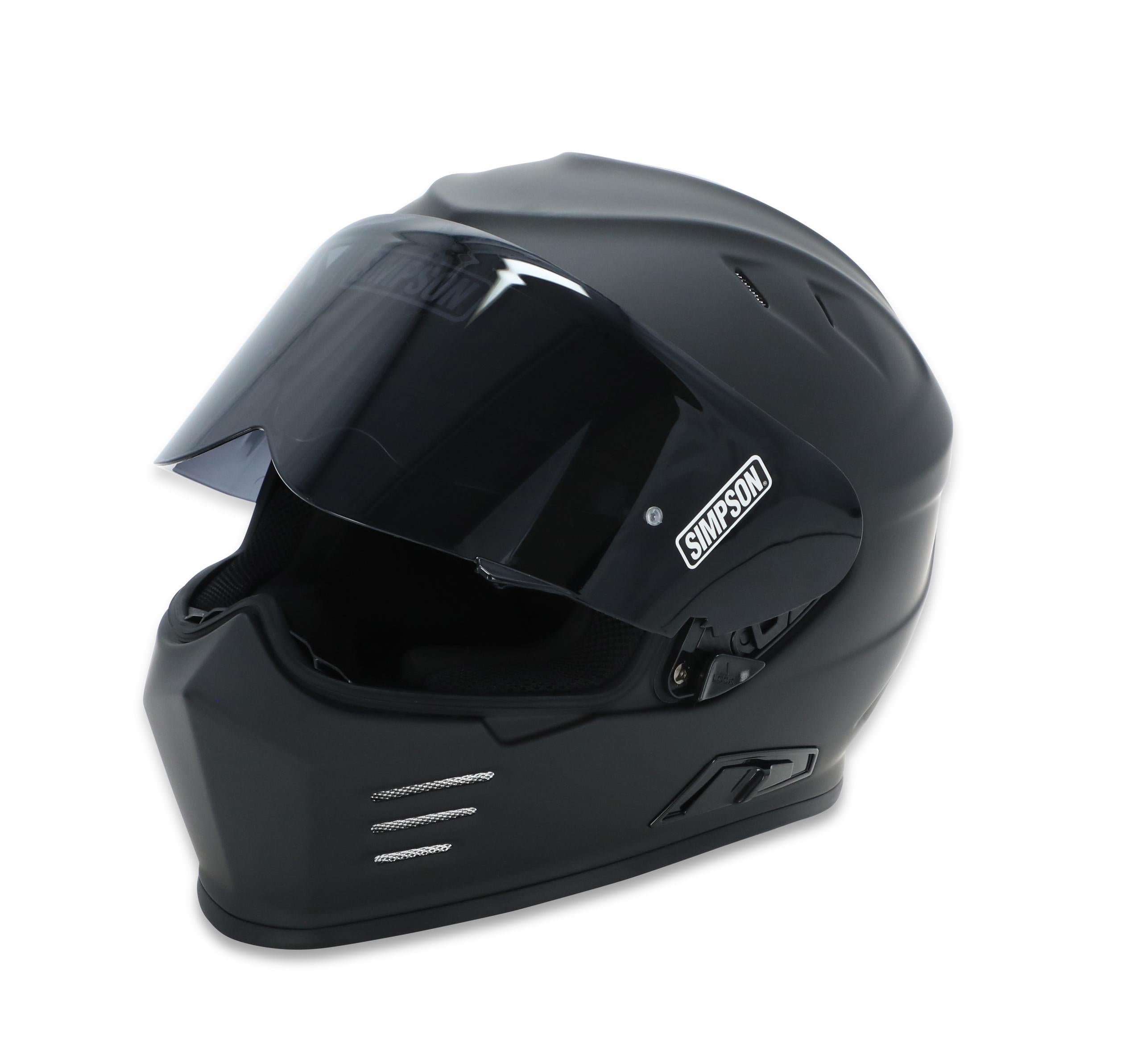 Simpson Racing Ghost Bandit Black Motorcycle Helmet - Small - GBDS2