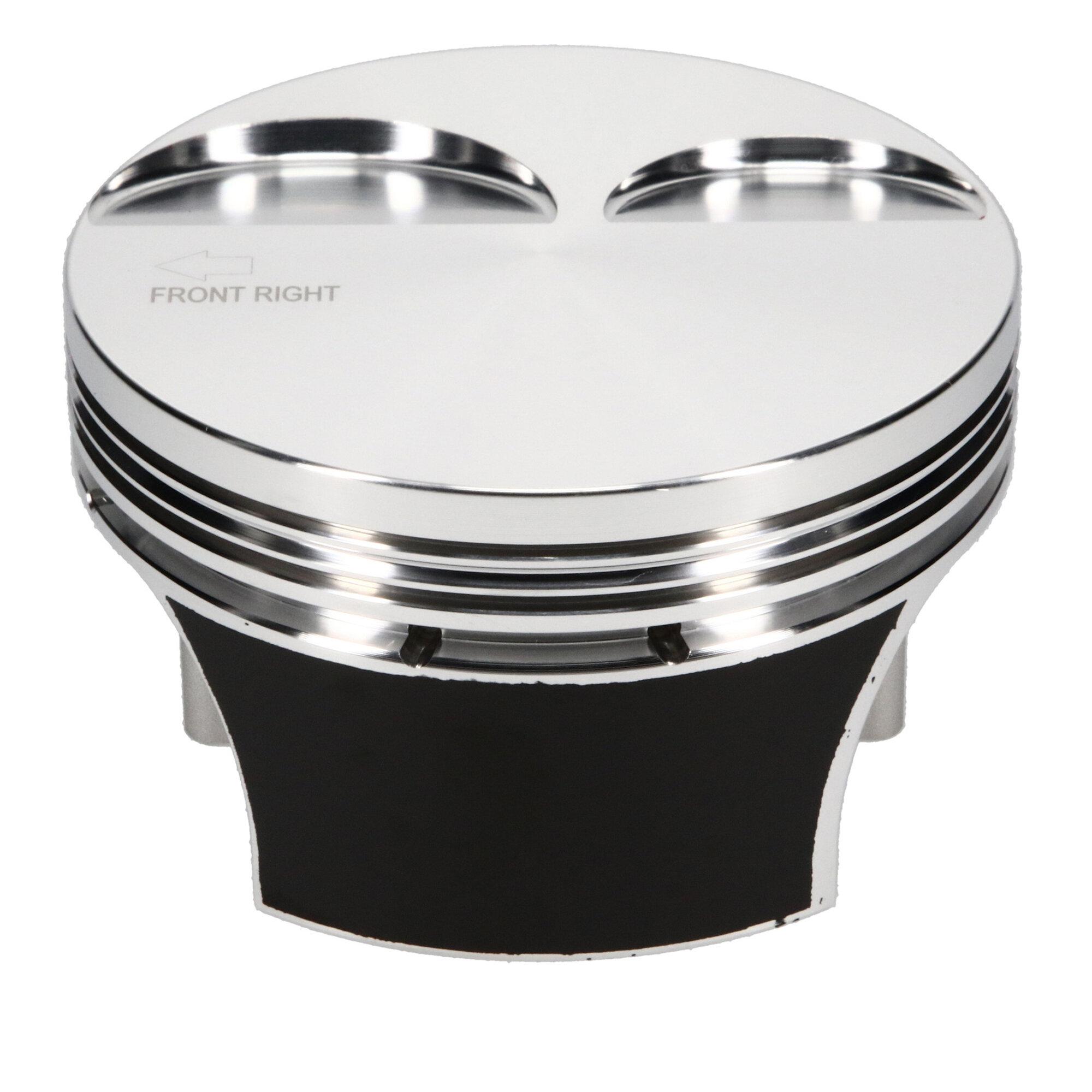JE Pistons Piston Set, 4032, Flat Top, 3.572 Bore, 1.220 CD, 0.866 Pin, Set of 8. (Ford 4.6L Modular 2V) - 271106