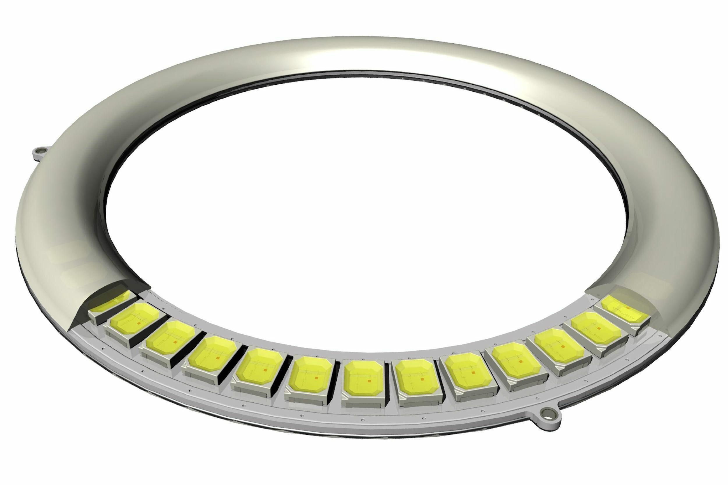 Profile 90mm:  Pivot Ring w/ Driver (Dual Red) (Universal) - LED242