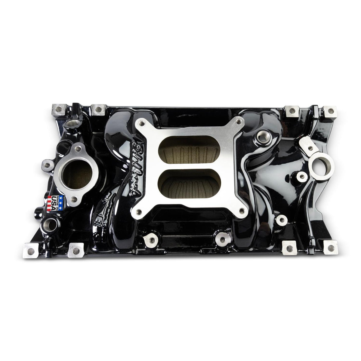 Edelbrock Perf Eps Manifold For Small-Block Chevy Vortec, Black Plasma Finish - 2716-BP