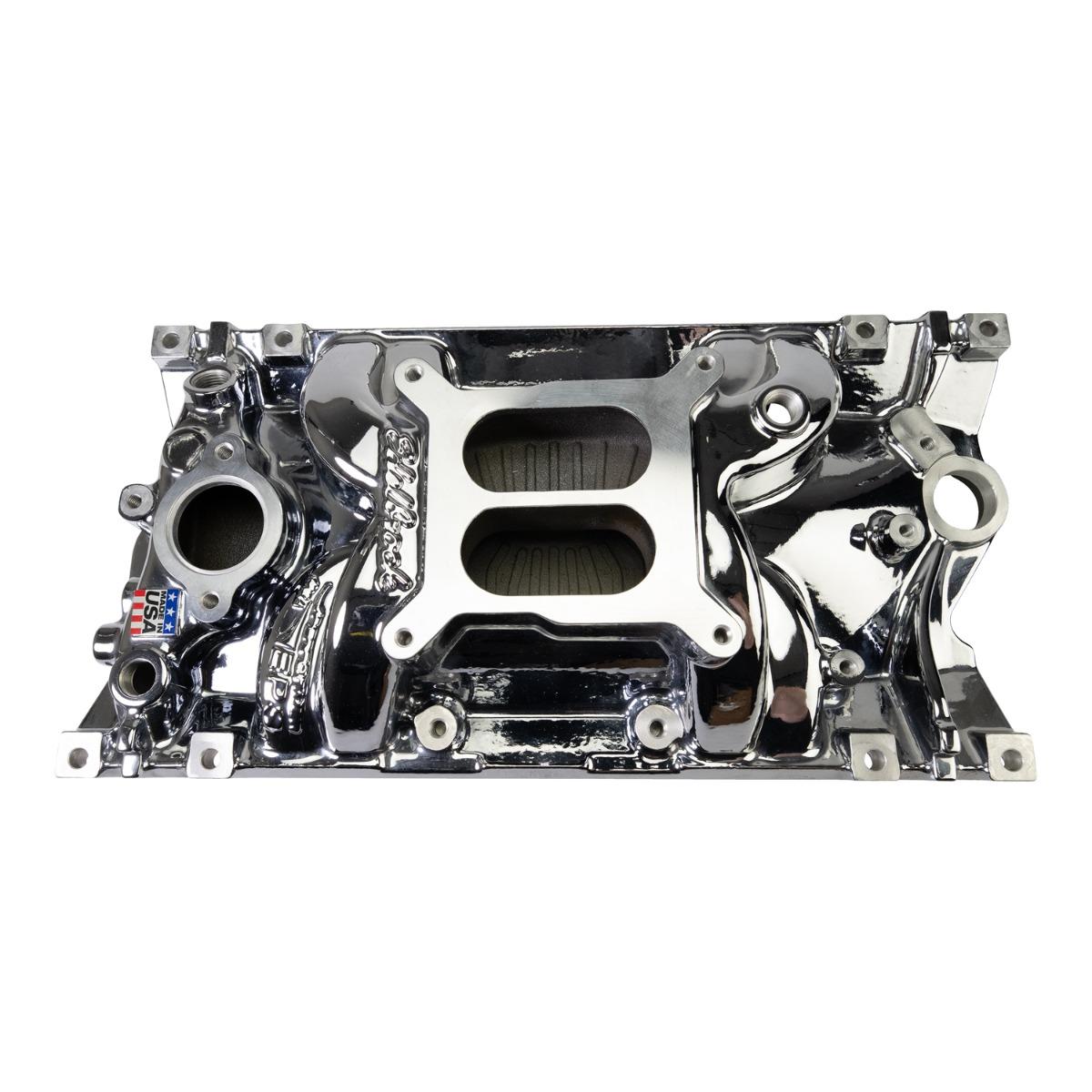 Edelbrock Perf Eps Manifold For Small-Block Chevy Vortec, Chrome Plasma Finish - 2716-CP