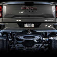AWE 0FG Catback Dual Side Exit Exhaust for 4th Gen Silverado/Sierra 1500 5.3L (Flat Bumper) - Chrome Silver Tips - 3015-22207