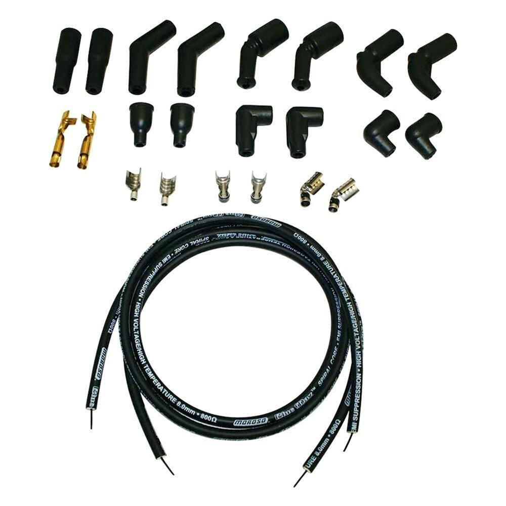 Moroso WIRE SET, SPIRAL CORE, BLACK, H-D UNIVERSAL KIT 78-15 - 27288