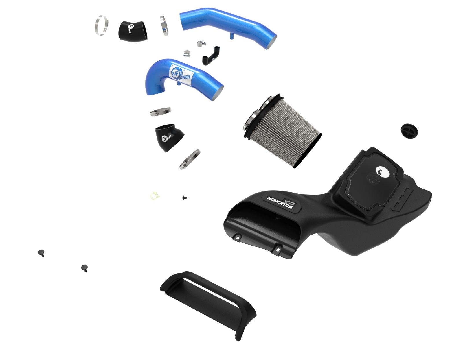 aFe Momentum XP Cold Air Intake System - (Blue) Pro Dry S Filter (2021-2022 Ford F-150 Raptor V6-3.5L) - 50-30072DL