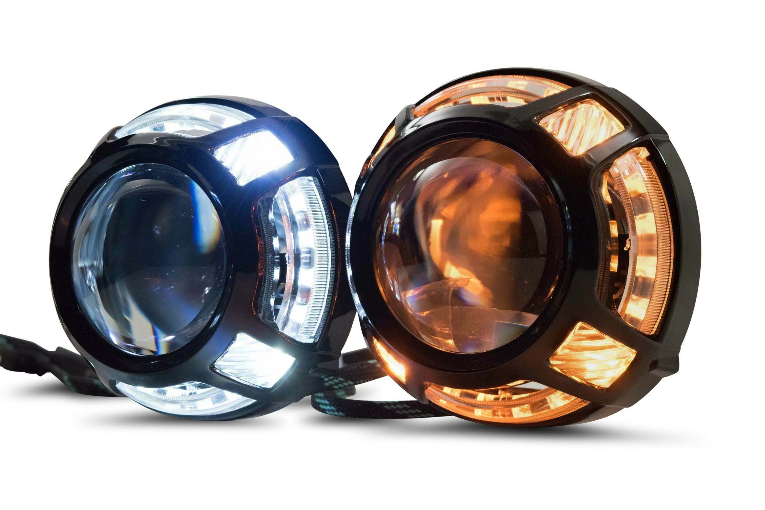 Morimoto Panamera 2.0 (Black) (White/Amber LED Switchback) (Universal) - S265