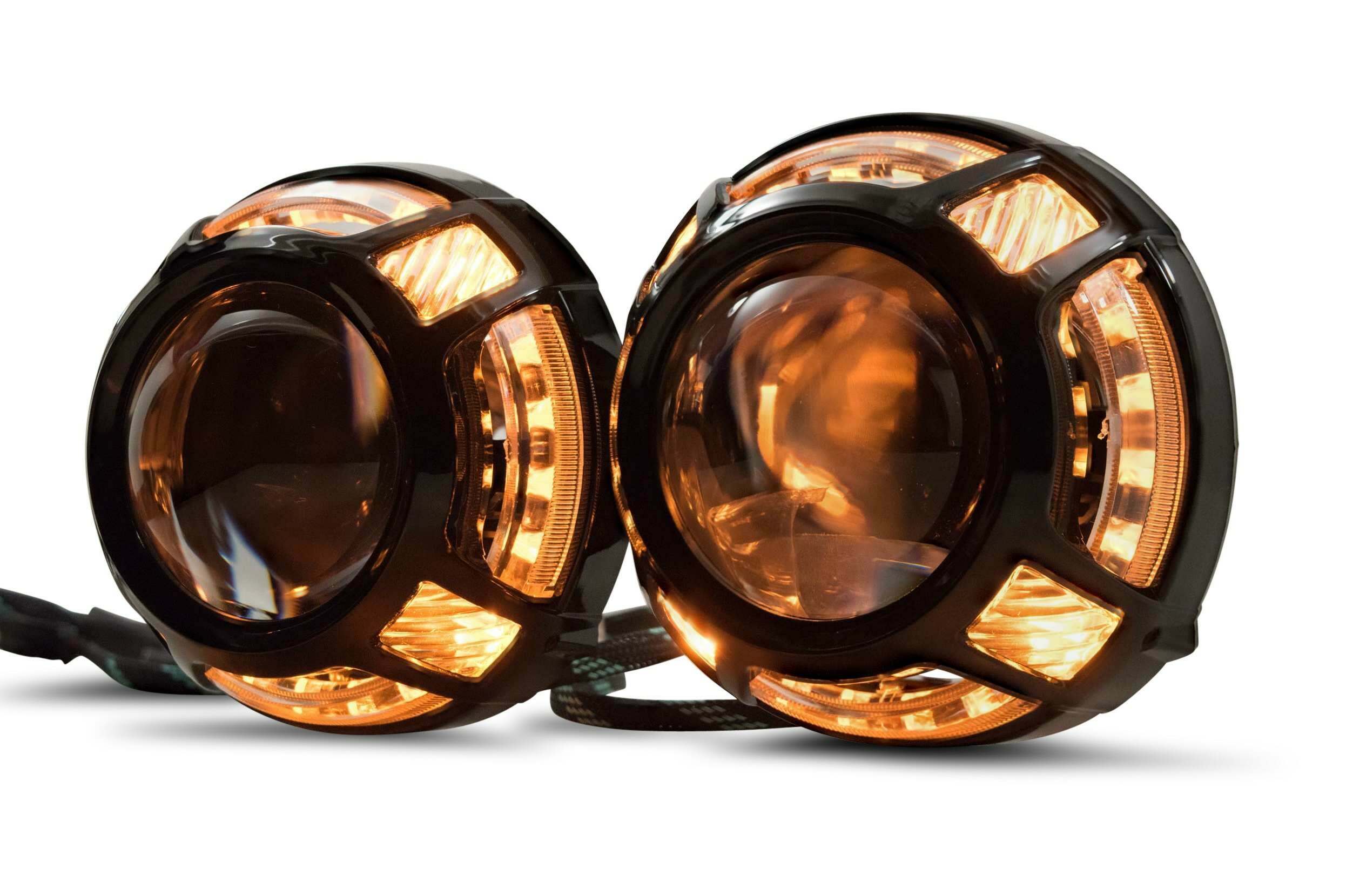 Morimoto Panamera 2.0 (Black) (White/Amber LED Switchback) (Universal) - S265