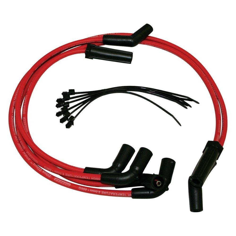 Moroso WIRE SET, SPIRAL CORE, RED, H-D MILWAUKEE 8, 17-UP - 27381