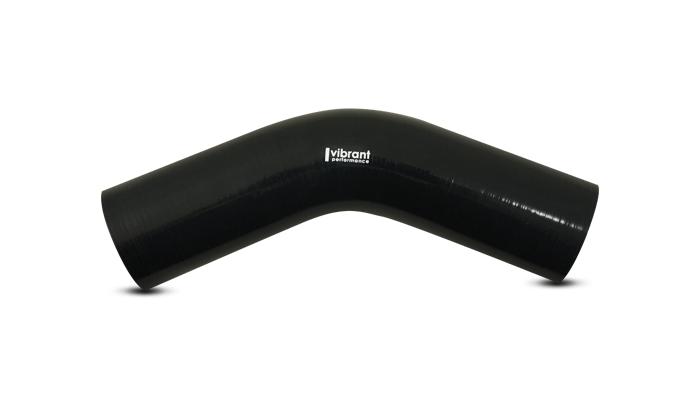 Vibrant Performance 4 Ply 45 Deg. Silicone Elbow Coupler, 1.5" Id X 5" Leg Length - Black - 2759