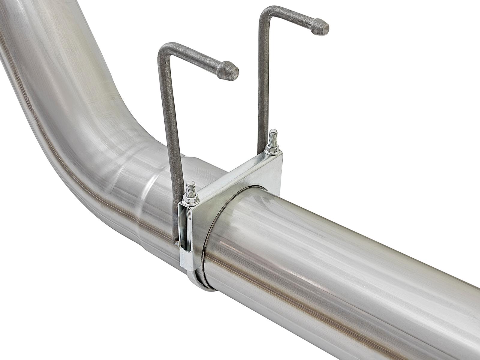AFE ATLAS 5 IN Aluminized Steel DPF-Back Exhaust System w/Polished Tip (2017-2021 F-250 Super Duty, F-350 Super Duty) - 49-03090-P