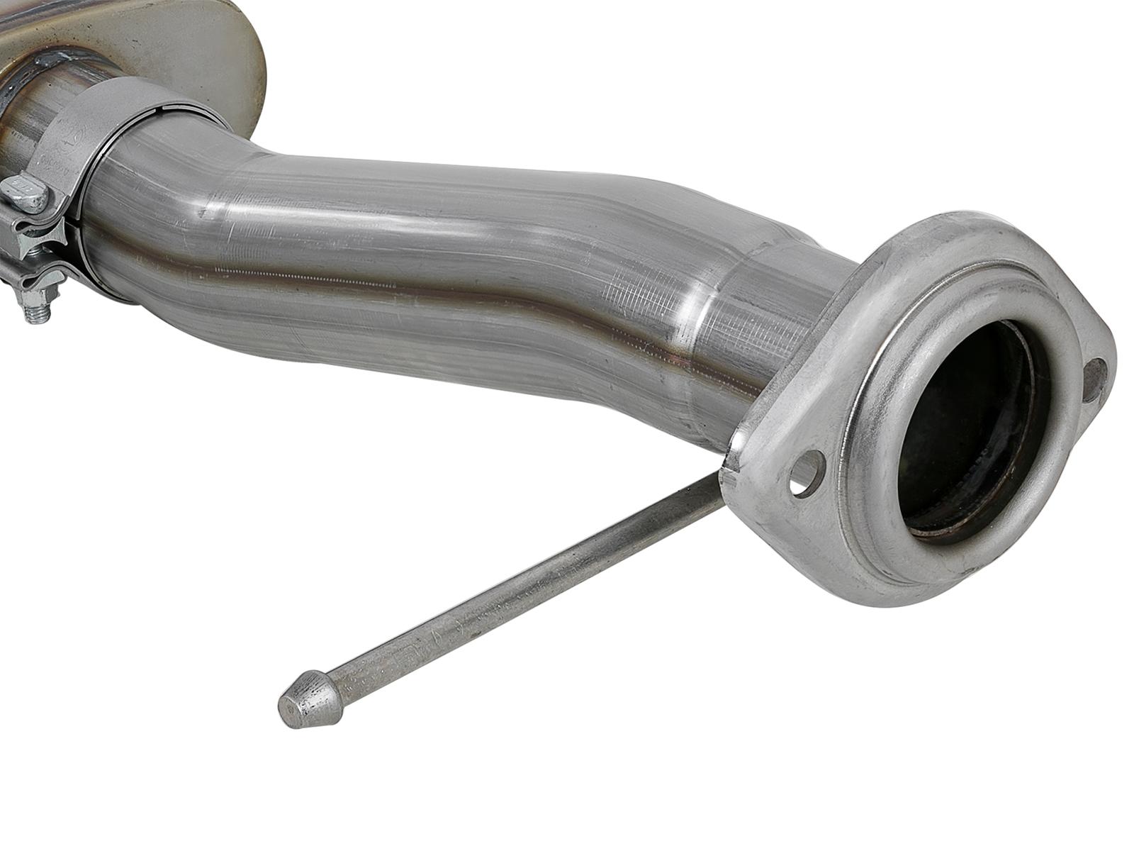 AFE Rebel Series 3 IN to 2-1/2 IN 409 Stainless Steel Cat-Back Exhaust w/ Black Tip (2011-2014 F-150) - 49-43078-B
