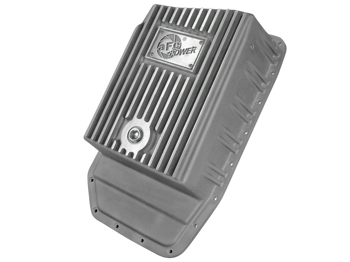 AFE Street Series Transmission Pan Raw w/ Machined Fins (Ford F-150 Trucks 09-20 (6R80 Transmission)) - 46-70170