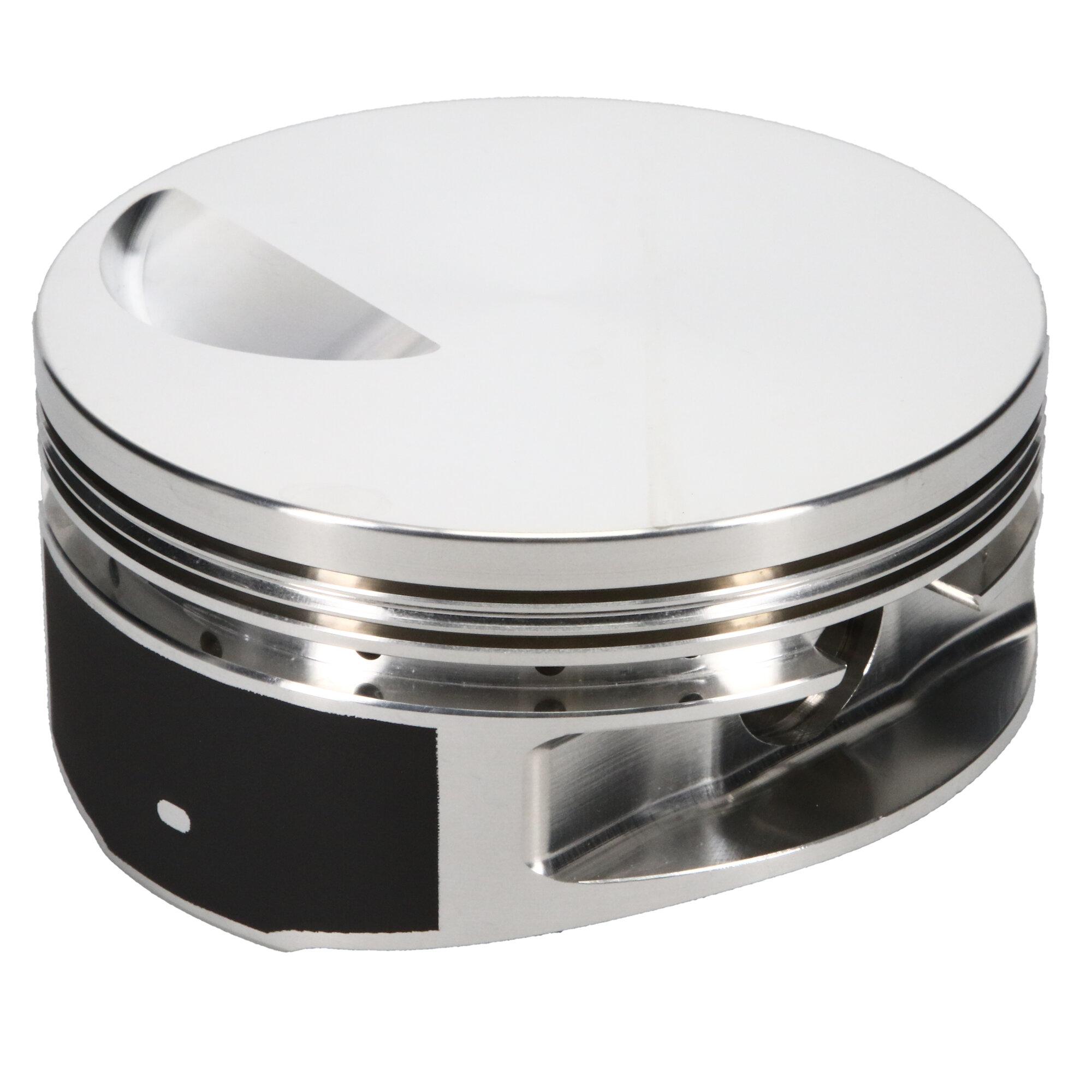 JE Pistons Piston Set, 2618, Flat Top, 4.600 Bore, 1.120 CD, 0.990, Pin Dia, Set of 8. - 281959