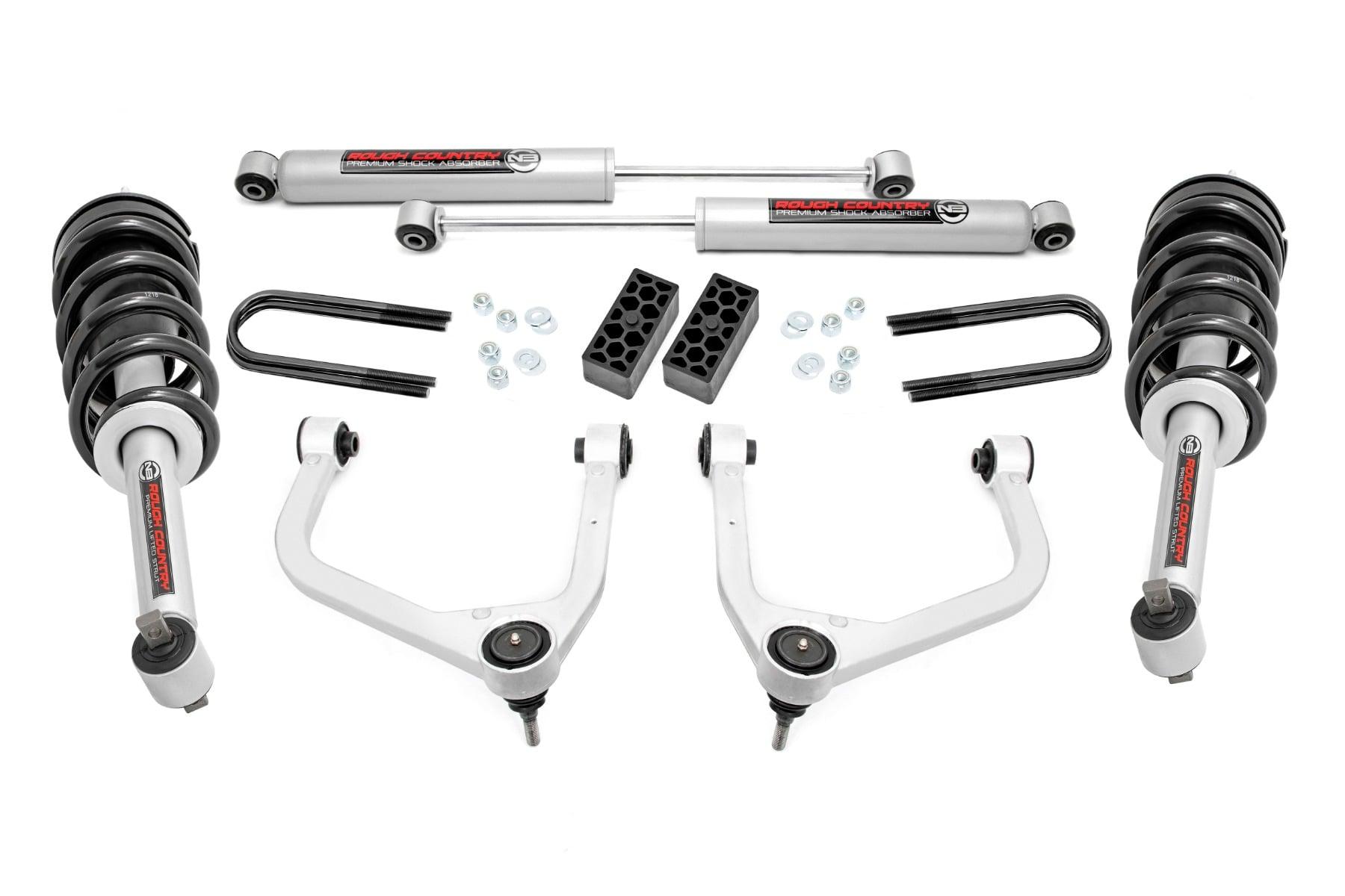 Rough Country 3.5 Inch Lift Kit N3 Struts Rear Mono Leaf Chevy Silverado 1500 (25-26) - 28231_A