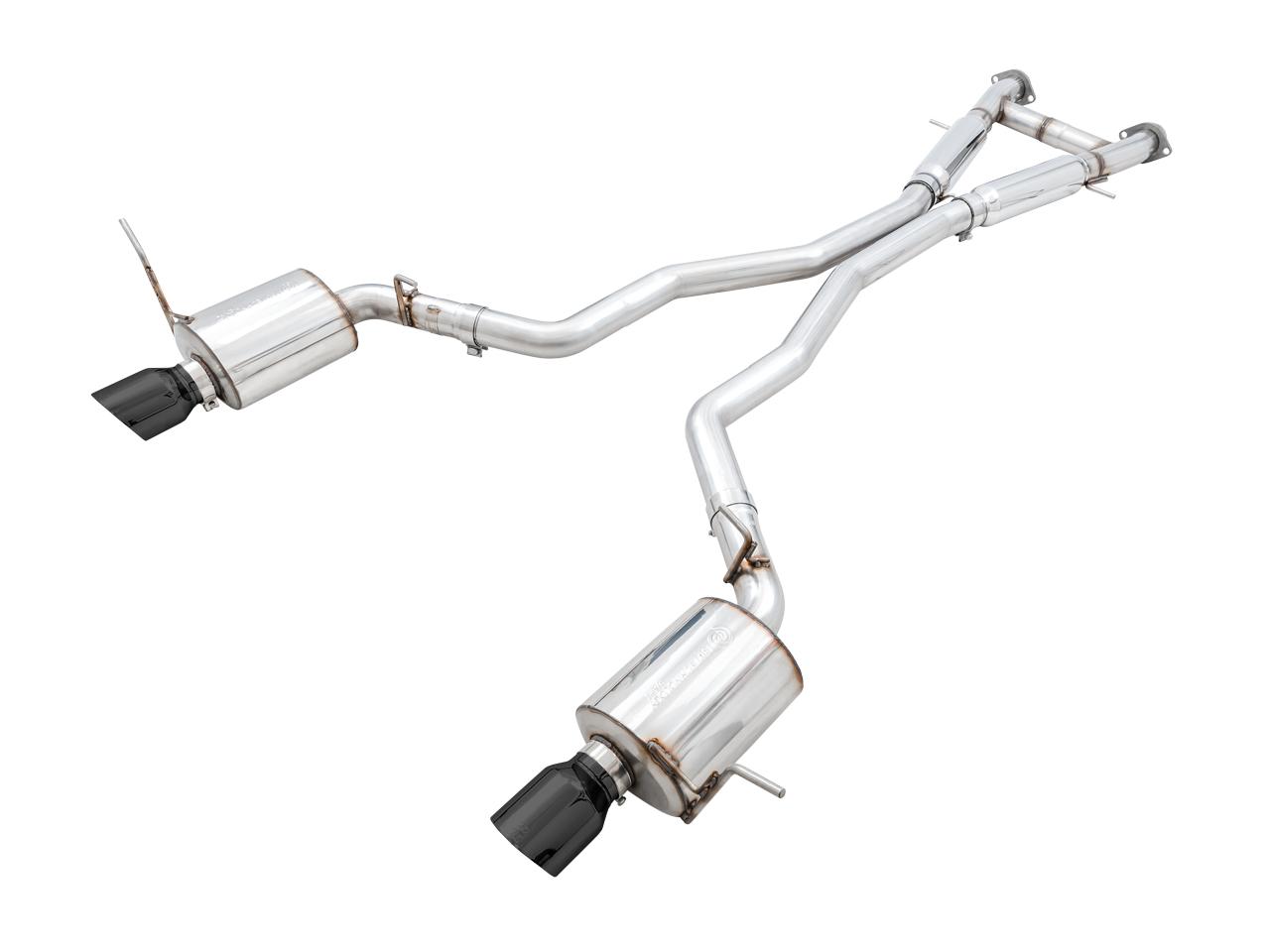 AWE Cat Back Exhaust - Touring Edition, Diamond Black Tips (2020 Grand Cherokee SRT) - 3015-33121