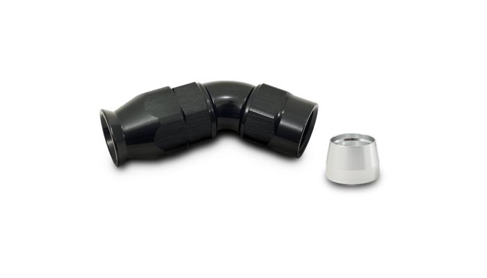 Vibrant Performance 45 Degree High Flow Hose End Fitting For Ptfe Lined Hose, -6An - 28406