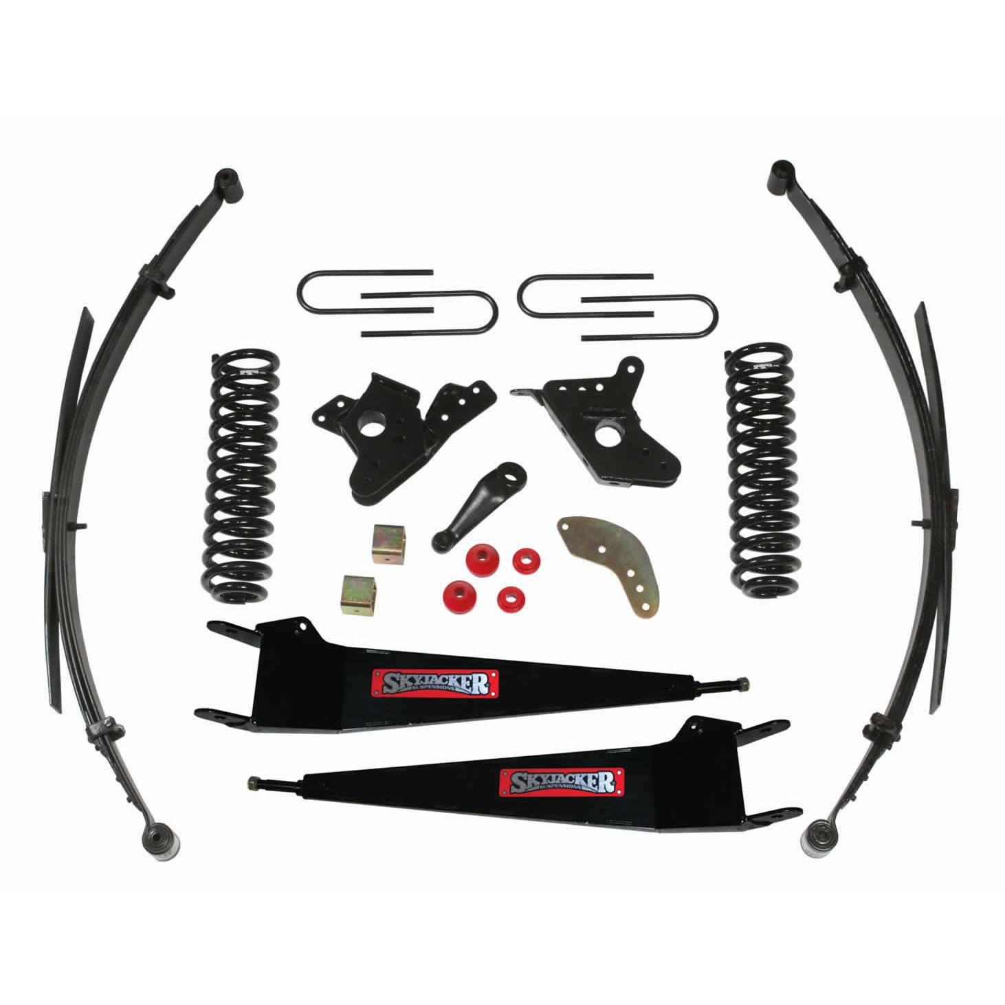 Skyjacker F-150 Class II Lift Kit 4 Inch Lift 80-96 F-150 Includes Front/Rear Springs Radius Arm Brackets Bump Stops Rear U Bolt Kit Pitman Arm - 284PKS-A
