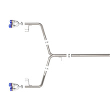 AFE Takeda 3 IN to 2-1/2 IN 304 Stainless Steel Axle-Back Exhaust w/ Blue Flame Ti (2021-2024 K5 GT) - 49-37043-L