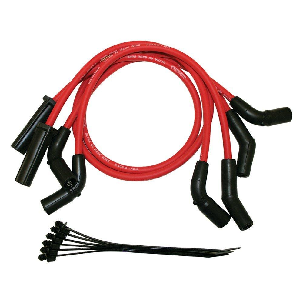 Moroso WIRE SET, SPIRAL CORE, H-D MILWAUKEE 8.65, RED - 28641