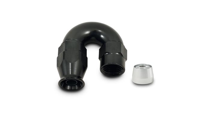 Vibrant Performance 180 Degree High Flow Hose End Fitting For Ptfe Lined Hose, -6An - 28806