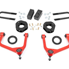Rough Country 3.5 Inch Lift Kit Mono Leaf Rear Red GMC Sierra 1500 2WD/4WD (2019-2024) - 28830RED