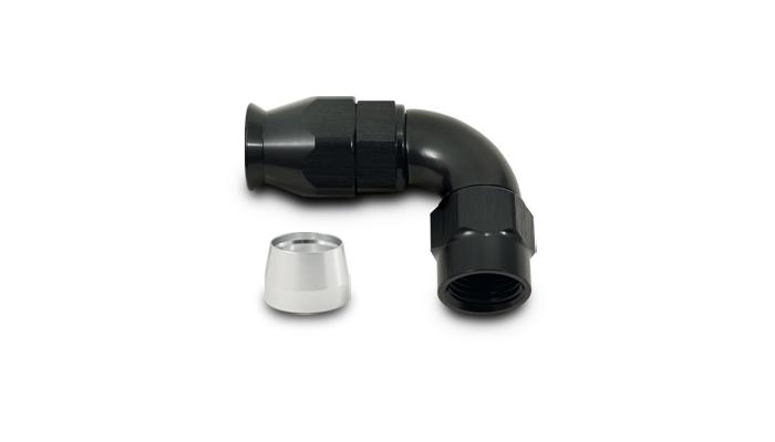 Vibrant Performance 90 Degree High Flow Hose End Fitting For Ptfe Lined Hose, -4An - 28904