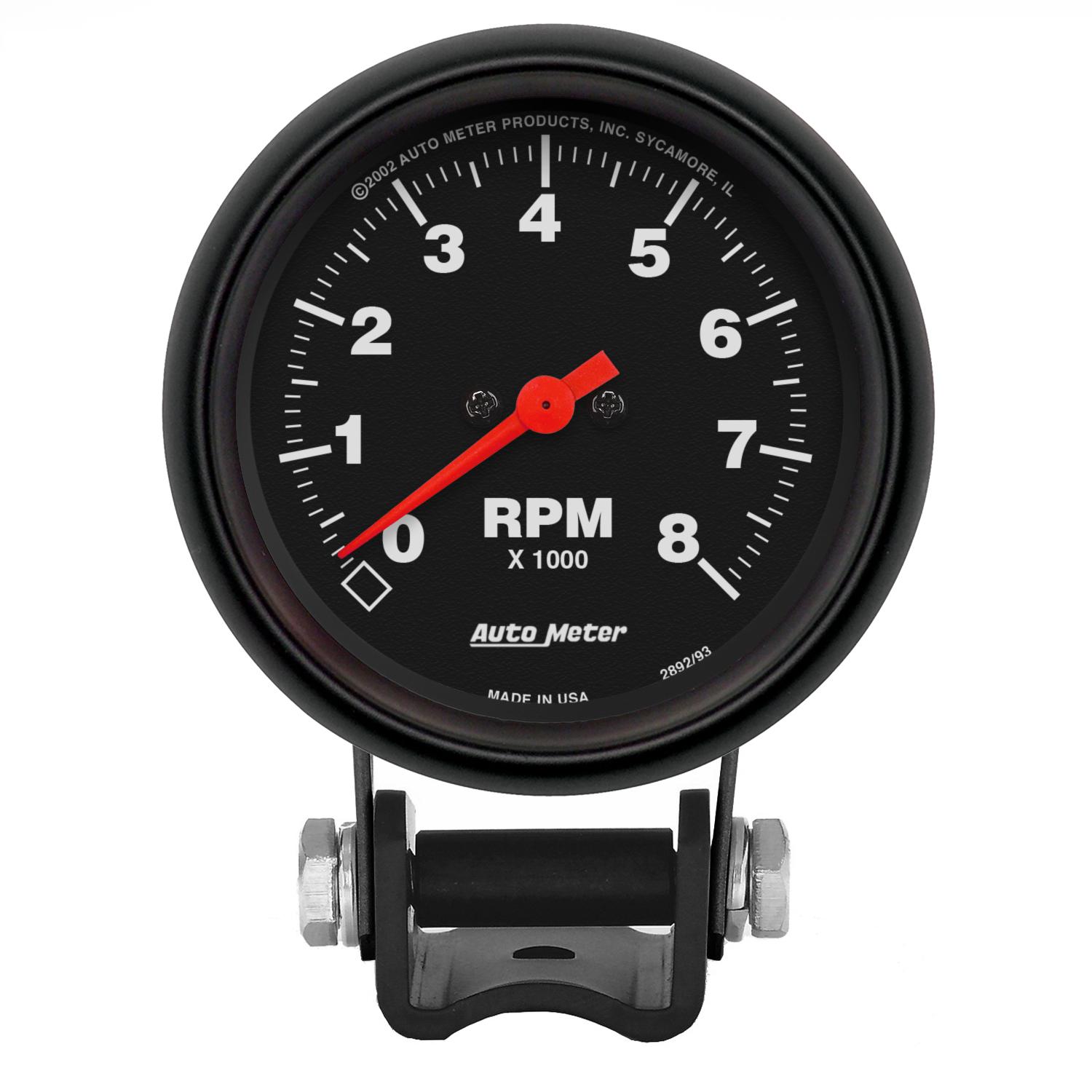 Auto Meter 2-5/8" PEDESTAL TACHOMETER, 0-8,000 RPM, Z-SERIES - 2892