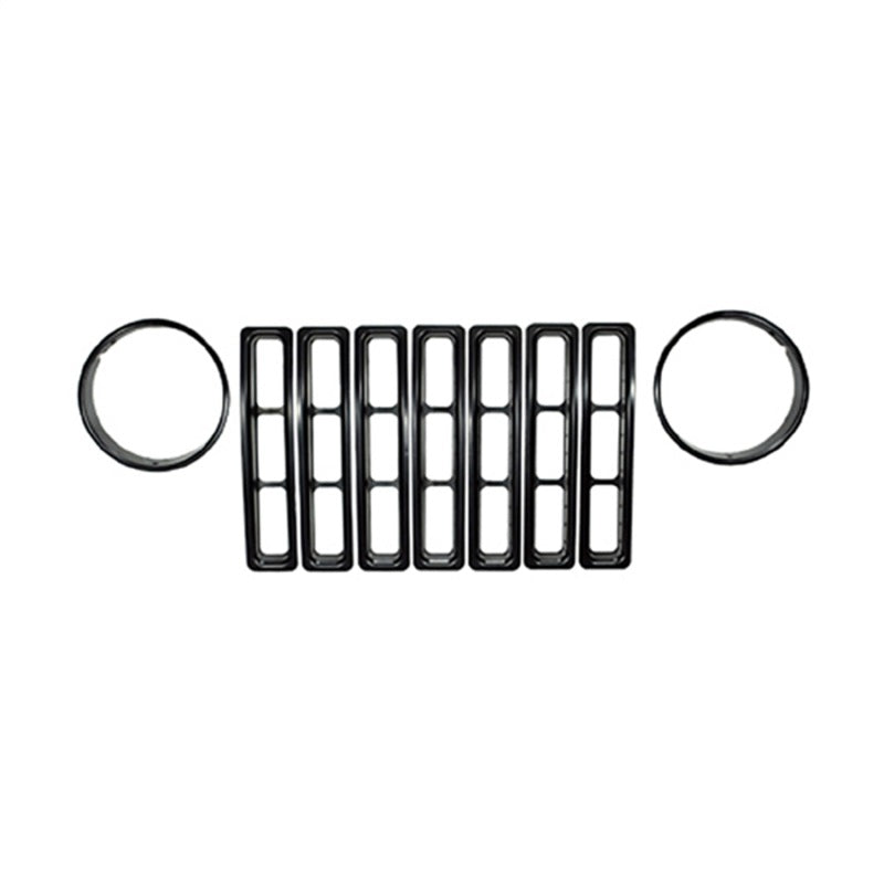 Rugged Ridge Headlight Bezel Kit Black; 97-06 Jeep Wrangler Tj - 12419.23