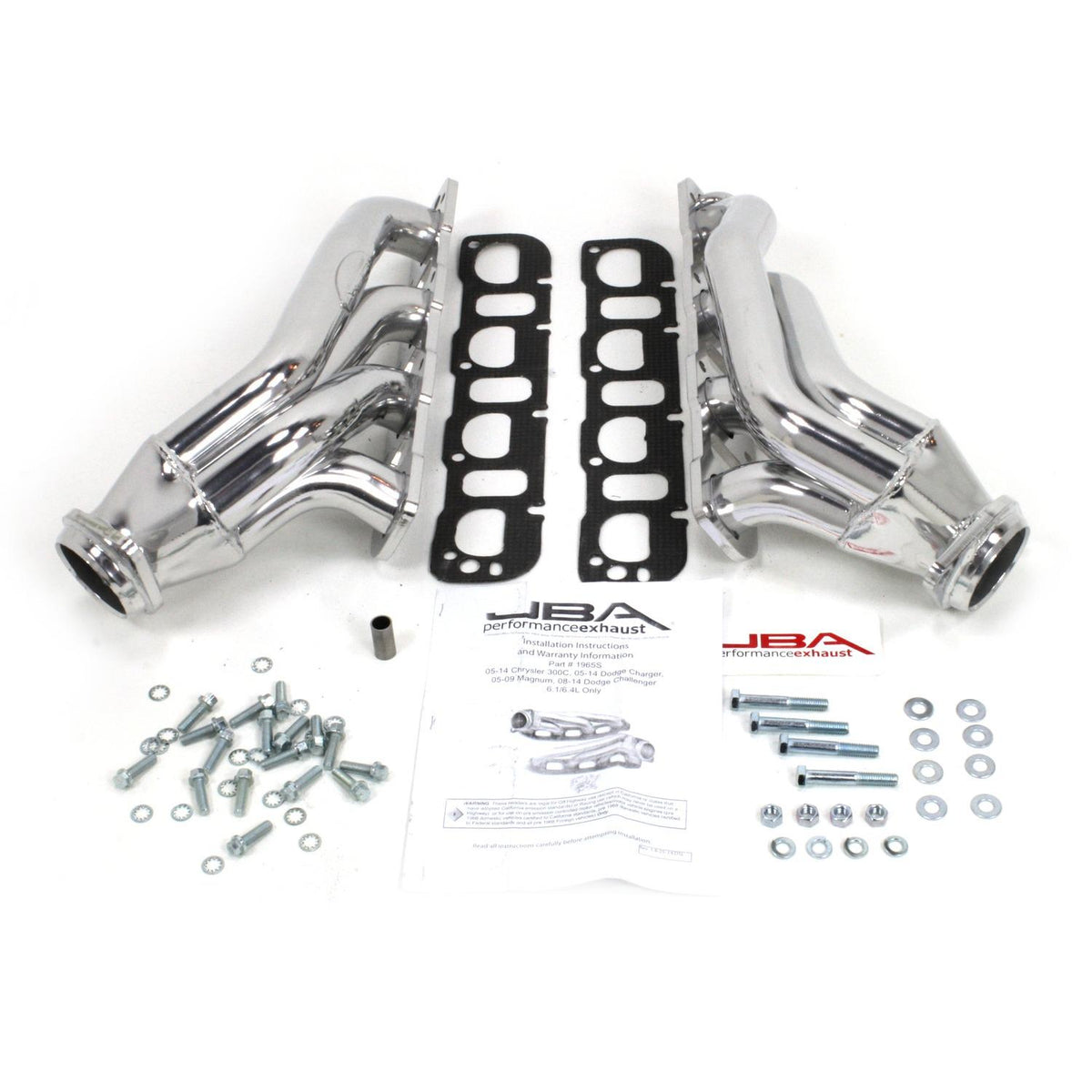 JBA 1965SJS 2005-2014 Charger / Challenger 6.1L & 6.4L 1-7/8" Shorty Headers (Silver Ceramic)