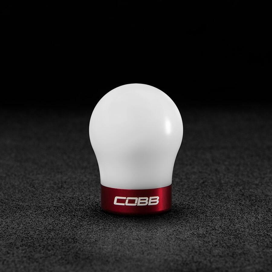 Cobb Ford Shift Knob Focus ST 2013-2018, Focus RS 2016-2018, Fiesta ST 2014-2019 - White Knob w/ Race Red - 291350-W-RD