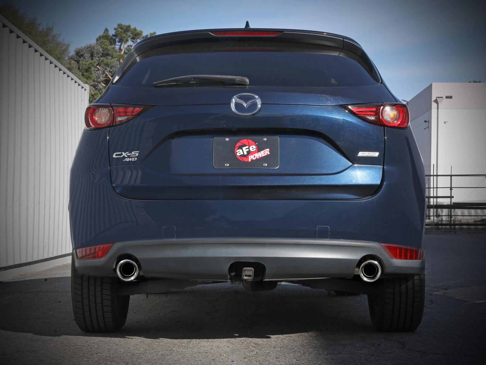 AFE Takeda 2-1/2 IN 304 Stainless Steel Axle-Back Exhaust System w/ Polished Tip (Mazda CX-5 19-22 L4-2.5/2.5L (t)) - 49-37021-P