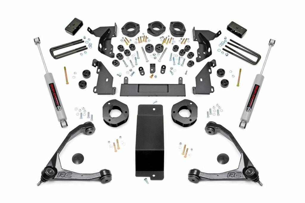 Rough Country 4.75-inch Suspension & Body Lift Combo Kit (Factory Cast Aluminum Control Arm Models) (2014-2016 Silverado 1500,2014-2016 GMC Sierra 1500) - 294.2