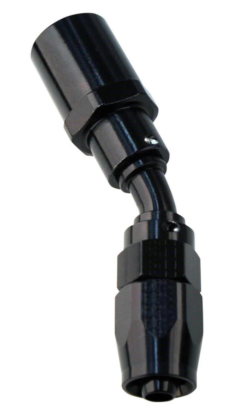 Fragola #6 Pro-Flow X 30 Degree, 3/8 Efi Quick Disconnect Hose End, Black. - 223006B-6QD