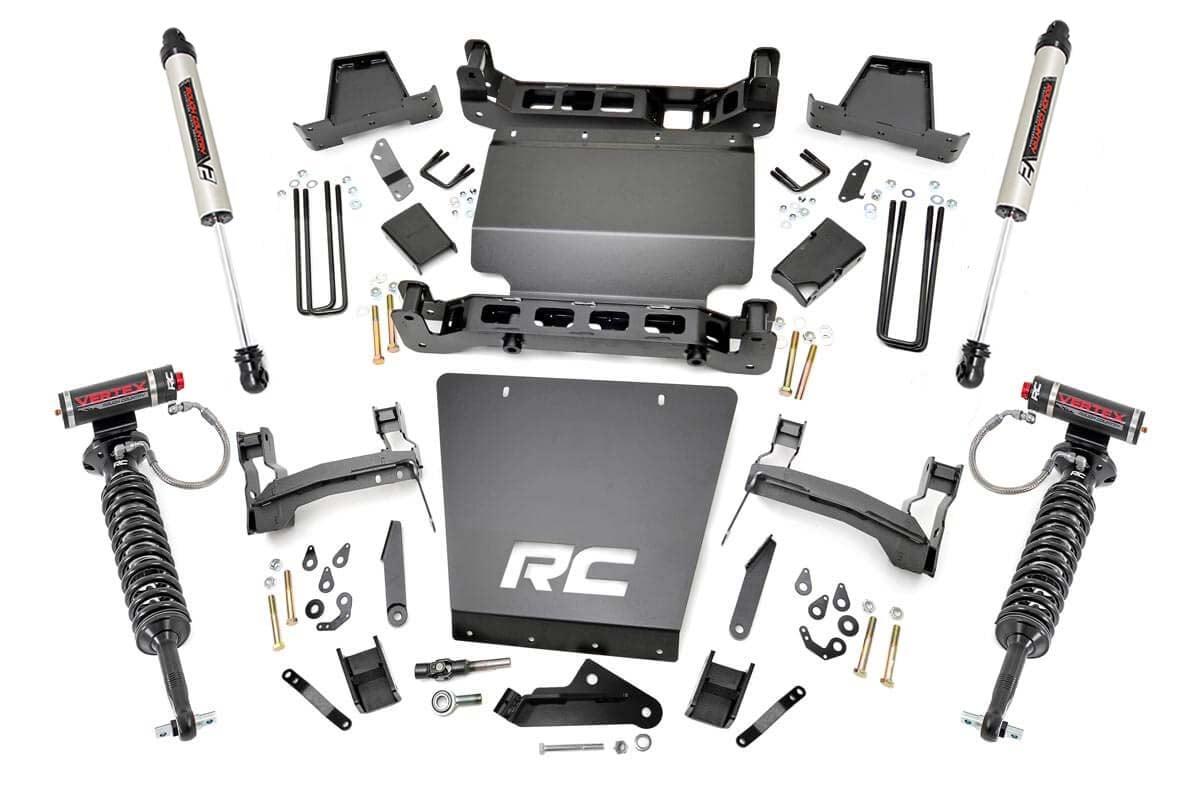 Rough Country 7 Inch Lift Kit Bracket Vertex/V2 Shks 14-16 Chevy/GMC 1500 Rough Country (2014-2020 Sierra 1500, Silverado 1500) - 29857