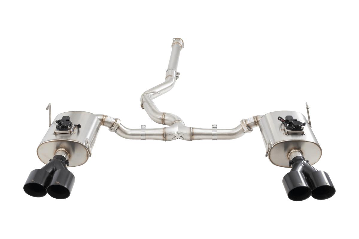 XForce Subaru WRX VB WR Varex valved Cat Back Exhaust System with Black Tips - ESSWVB22VKBK